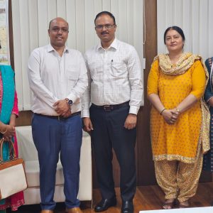 Heritage City Group of Institutions represented by its team of principals of Heritage City College of Physiotherapy and Heritage City Institute of Allied Health Sciences meeting newly appointed Registrarn registrar evaluation of RGUHS at B’lore